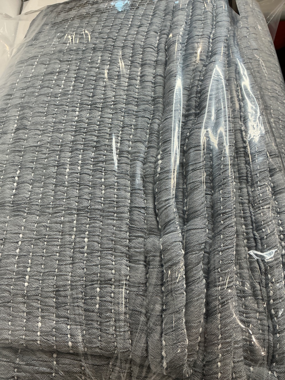Organic Cotton Channel Stitch Coverlet Set